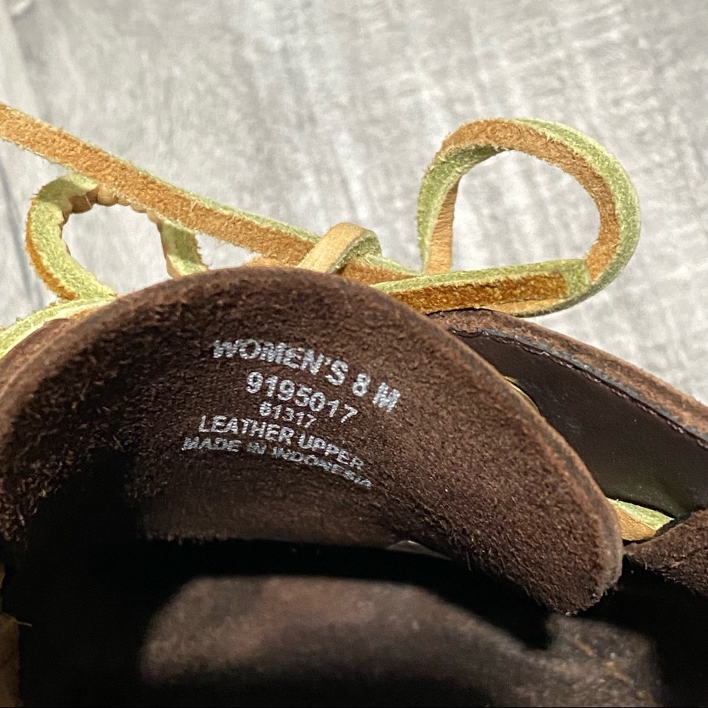Sperry Brown Boat Shoes with Yellow Laces - Picture 4 of 7